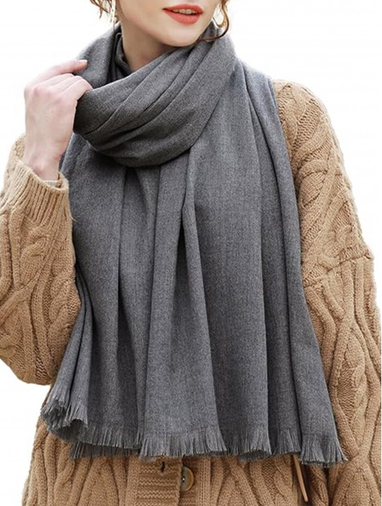 Premium Cashmere Feeling Solid Color Scarf 